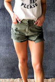 Boyfriend Shorts - Olive Green
