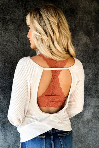 Touch of Lace Bralette - Rust